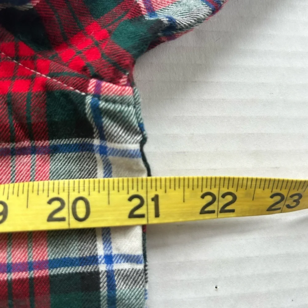 Lauren Ralph Lauren 100% cotton Red White Plaid Pajama Set Cozy Flannel LRG NWT